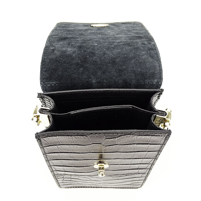 Borseta resigilata neagra din piele naturala 1525 M0 [7]