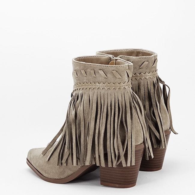 Botine cu franjuri bej inchis  9575 115 [3]
