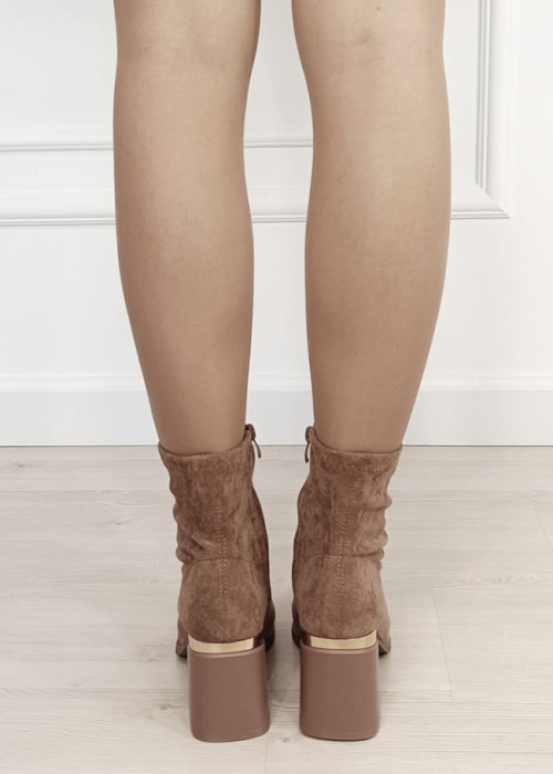 Botine dama camel cu toc gros 2908A 19 [4]