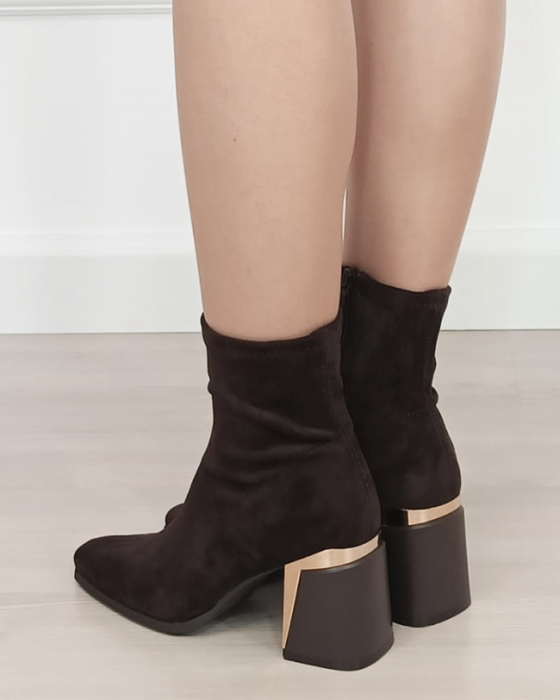 Botine dama maro cu toc gros 2908A 19 [3]
