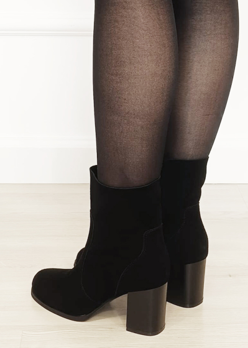 Botine dama negre din piele naturala Y2370 117 [4]