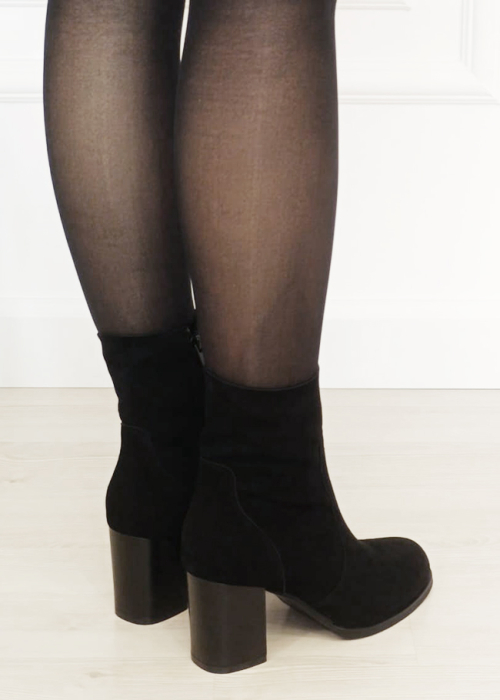 Botine dama negre din piele naturala Y2370 117 [6]