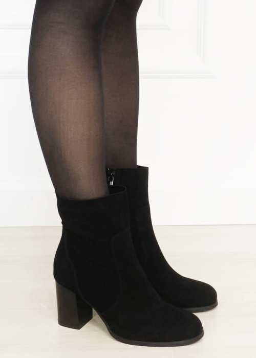 Botine dama negre din piele naturala Y2370 117 [7]