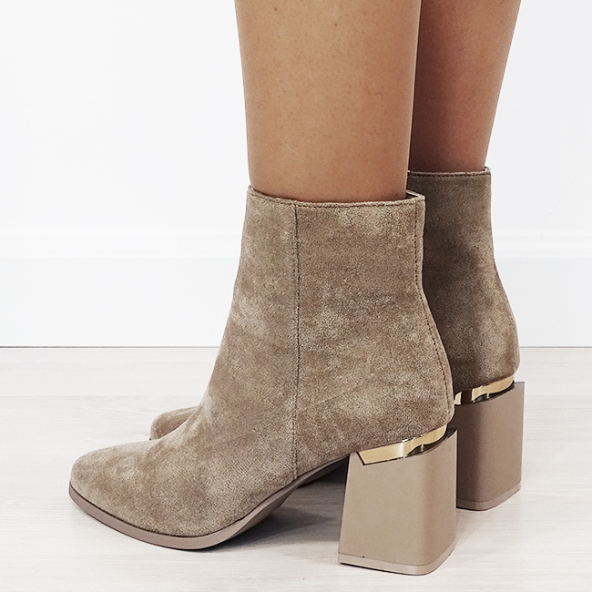 Botine kaki deschis elegante 7607-2 116 [3]