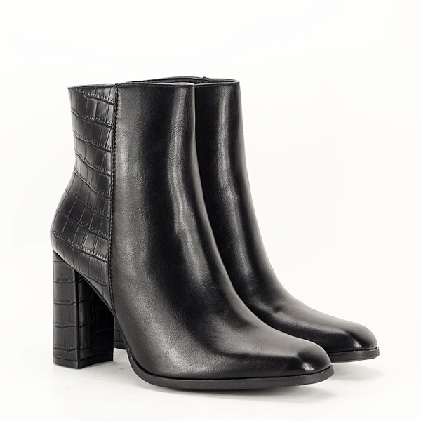Botine negre cu imprimeu Diana [3]