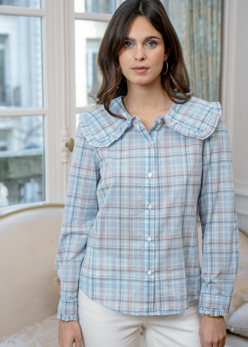 Camasa albastra in carouri A104 M9 [2]