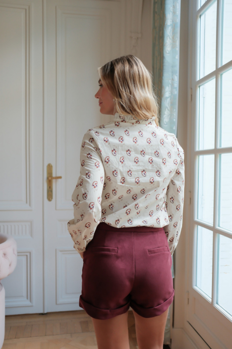 Camasa dama ecru cu imprimeu ASD93758 M9 [4]