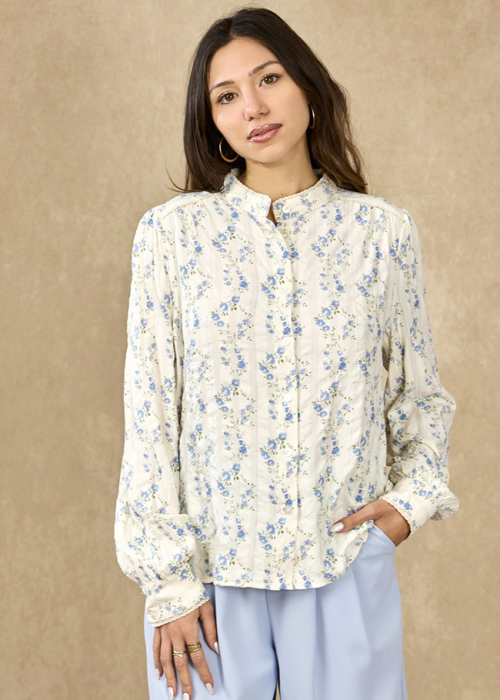 Camasa ivory din bumbac cu imprimeu ASD97216 M9 [7]