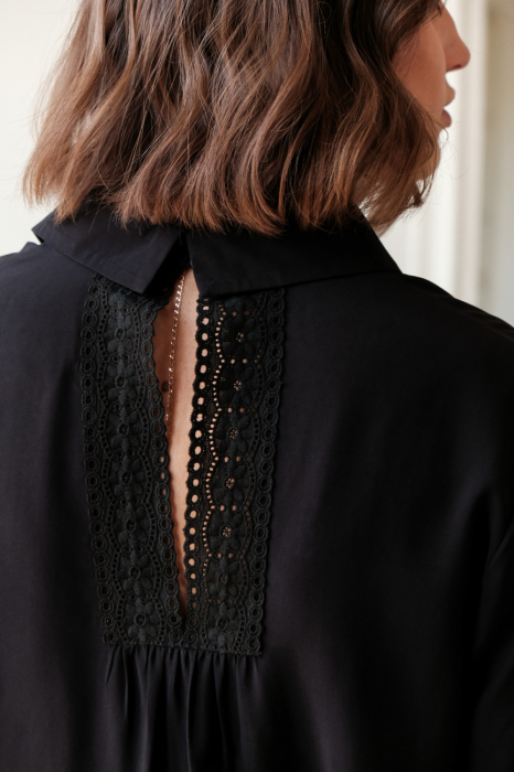 Camasa neagra premium cu detalii brodate, ASD93129 M10 [4]