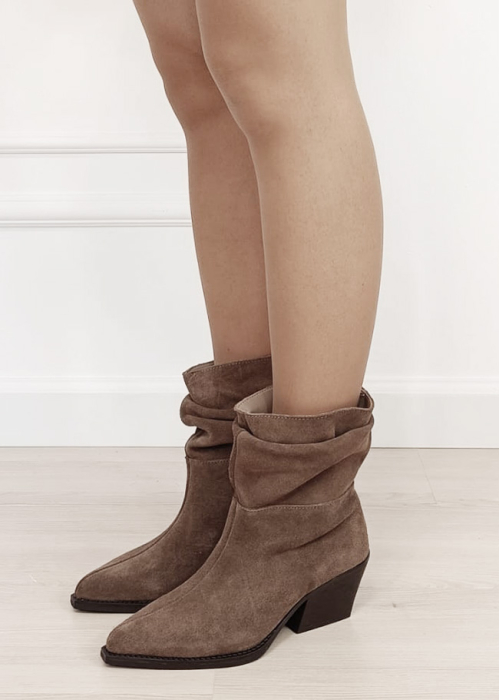 Ciocate scurte dama kaki din piele naturala 5308A 110
