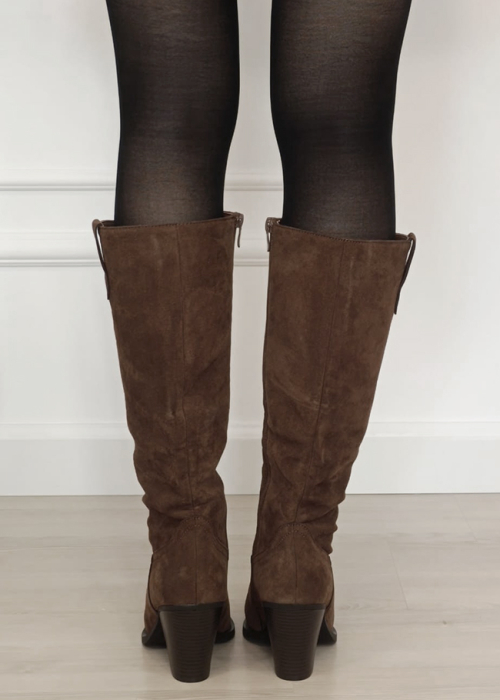 Cizme camel dama din piele naturala cu toc Y2369 19 [5]