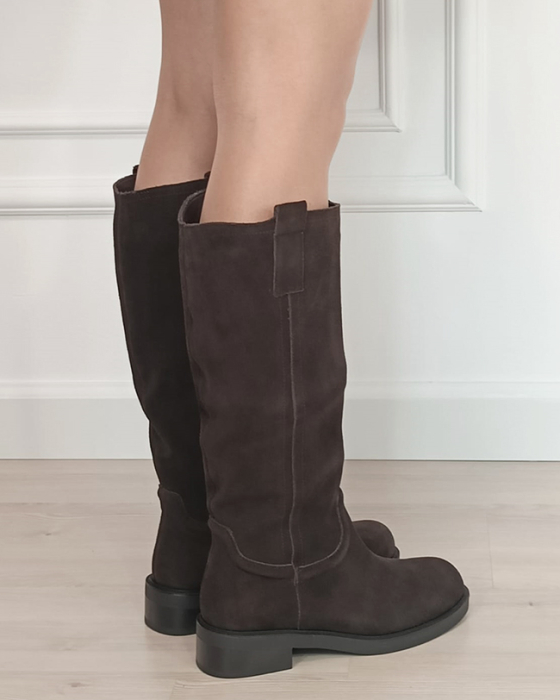 Cizme dama lungi maro din piele naturala 5313 19 [5]