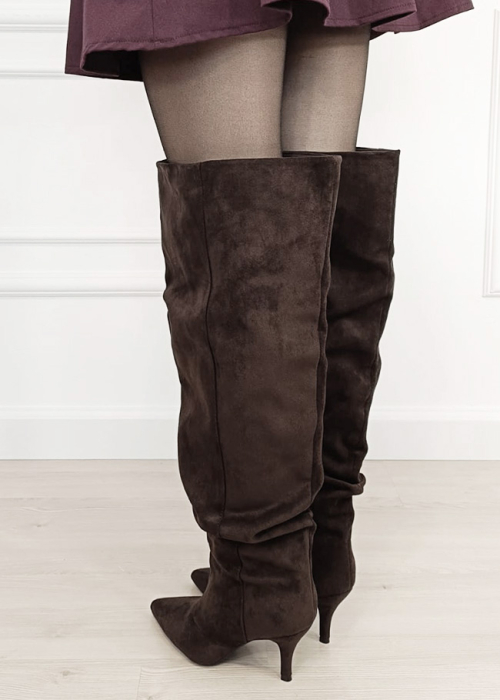 Cizme lungi maro cu toc stiletto 2570 110 [6]