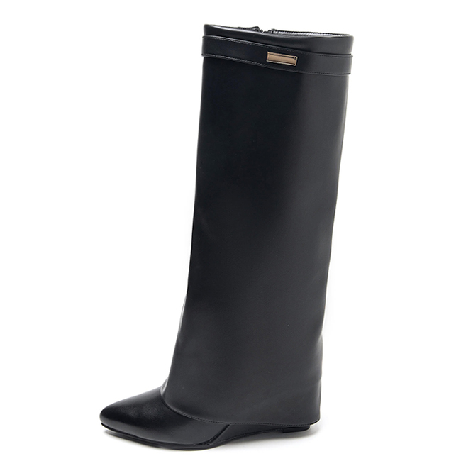 Cizme cu platforma negre elegante 9623A 116 [2]