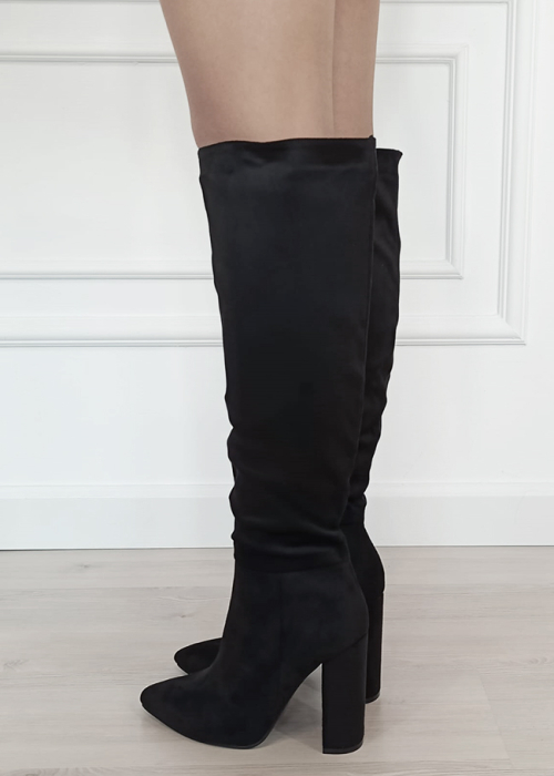 Cizme negre elegante cu toc comod 5675 117 [6]