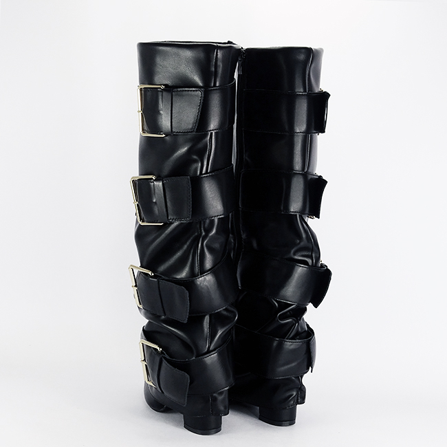 Cizme negre elegante cu toc comod 7677A 110 [6]