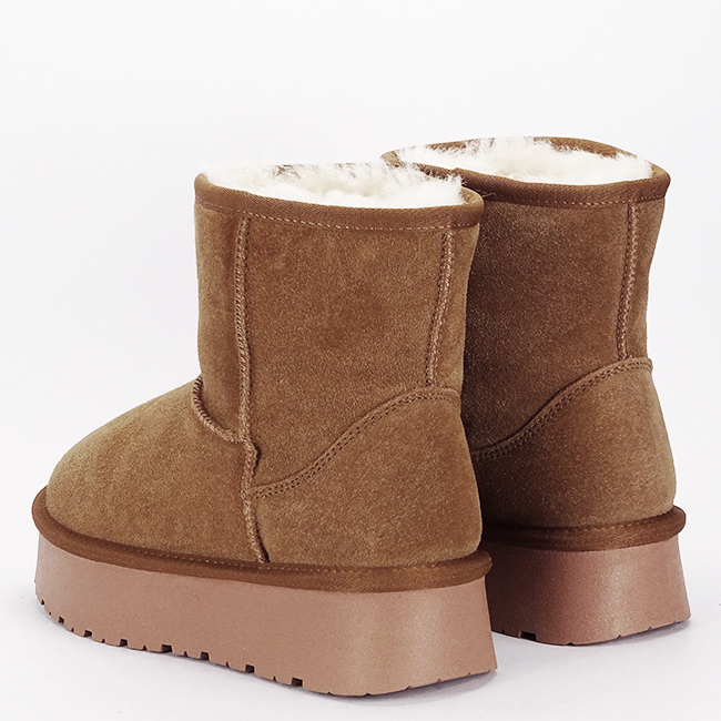 Cizme scurte camel din piele naturala W5825 110 [2]