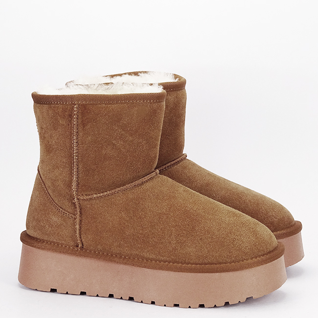 Cizme scurte camel din piele naturala W5825 110 [5]