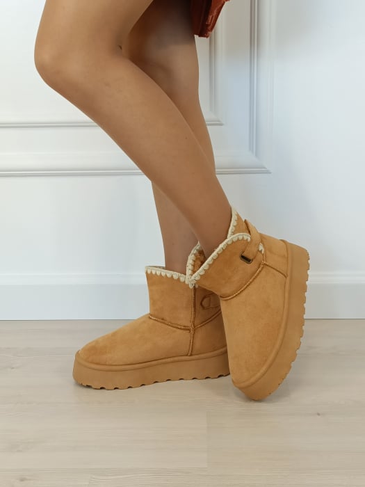 Cizme scurte camel imblanite DAY9058 116 [8]