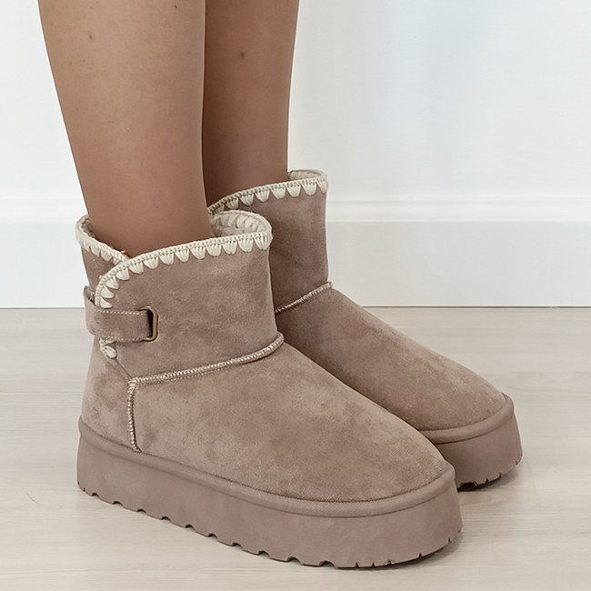 Cizme scurte kaki imblanite DAY9058 116 [7]