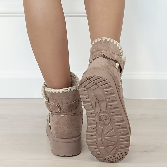 Cizme scurte kaki imblanite DAY9058 116 [5]