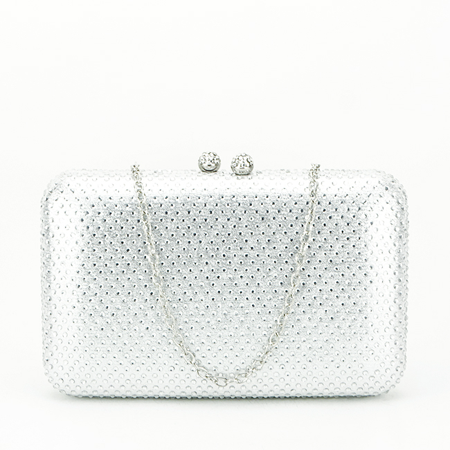 Clutch argintiu cu pietricele 6157 05 [2]