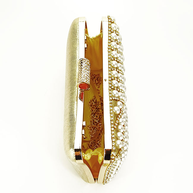 Clutch auriu cu strasuri BYH-802 05 [9]