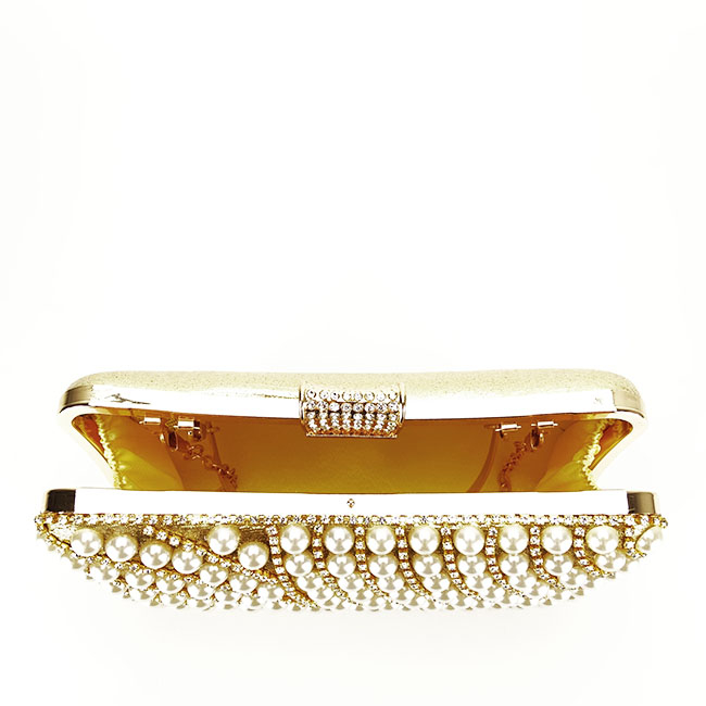 Clutch auriu cu strasuri BYH-802 05 [7]