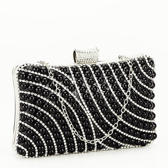 Clutch negru cu strasuri BYH802 05