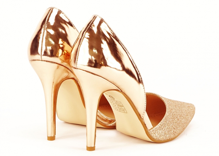 PANTOFI CHAMPAGNE DECUPATI LATERAL MEGAN [5]