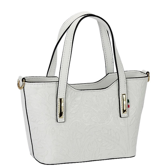 Geanta alba din piele naturala 8904 131 [3]