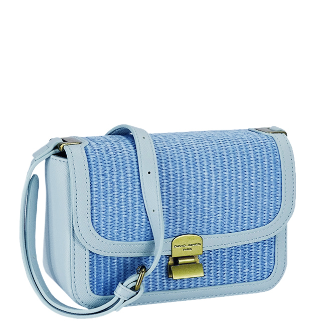 Geanta albastru deschis crossbody cu model impletit CM7497 15 [3]
