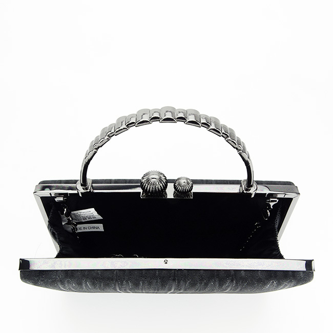 Geanta neagra clutch resigilata cu maner BME-622-RESIG [6]