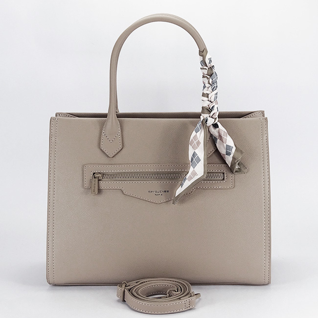 Geanta bej David Jones Paris cu esarfa  CM7642-1 11 [6]