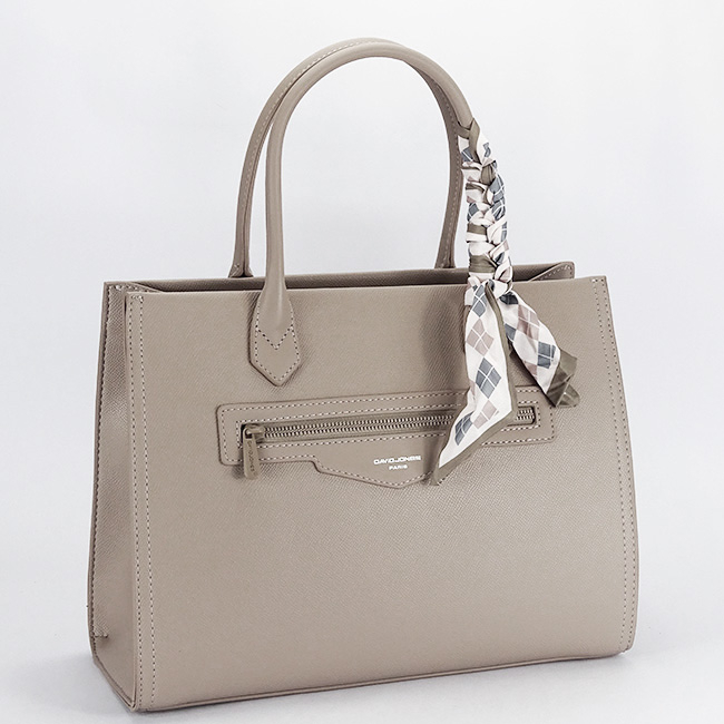 Geanta bej David Jones Paris cu esarfa  CM7642-1 11 [3]