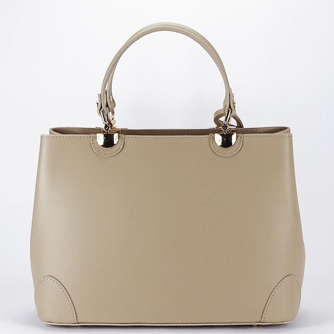 Geanta bej de talie mare din piele naturala 1330 M9 [4]