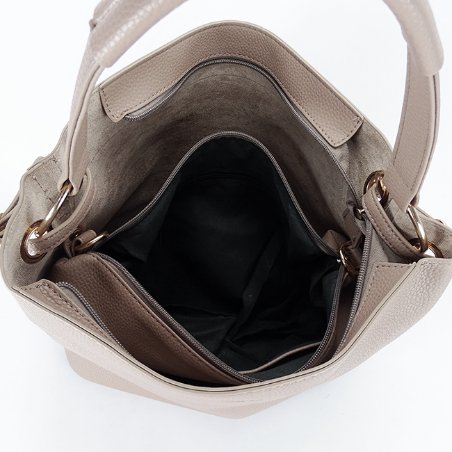 Geanta bej taupe Flora&CO Paris cu borseta detasabila F6966 M11 [9]