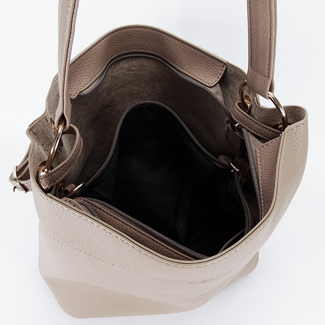 Geanta bej taupe Flora&CO Paris cu borseta detasabila F6966 M11 [8]