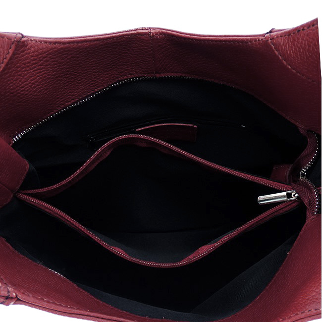 Geanta bordeaux de talie mare din piele naturala 8924 127 [5]