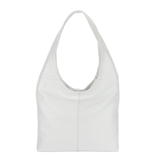 Geanta alba de talie mare din piele naturala 8924 127
