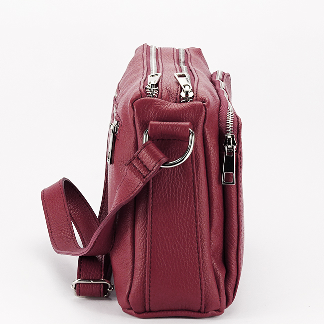 Geanta bordeaux din piele naturala Camelia 124 [3]