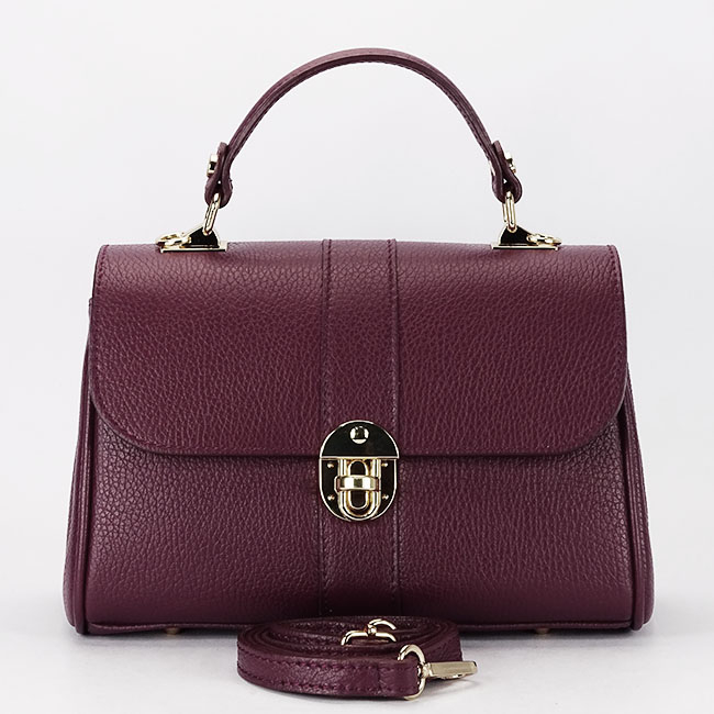 Geanta bordo din piele naturala 1724 132 [6]