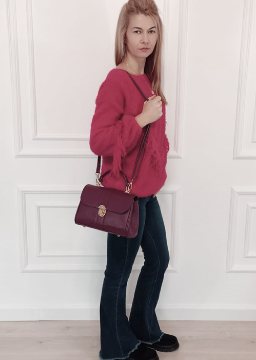 Geanta bordo din piele naturala 1724 132 [2]