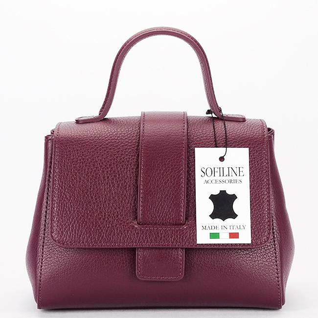 Geanta burgundy din piele naturala 1047 123 [6]