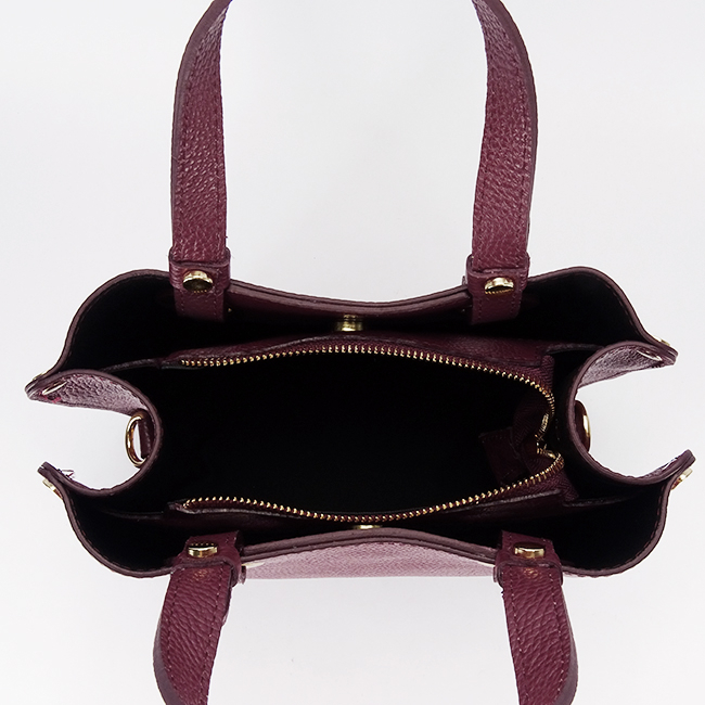 Geanta burgundy medie din piele naturala 8916 129 [6]