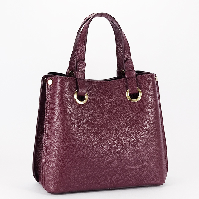 Geanta burgundy medie din piele naturala 8916 129 [2]