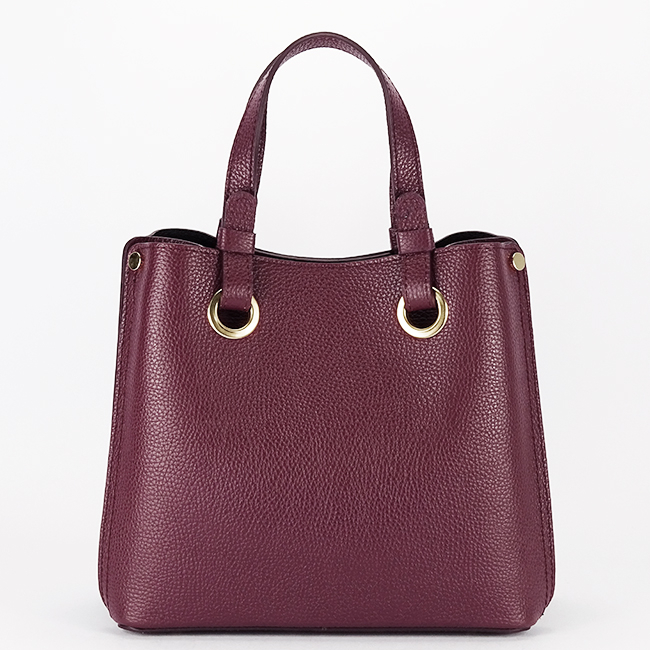 Geanta burgundy medie din piele naturala 8916 129