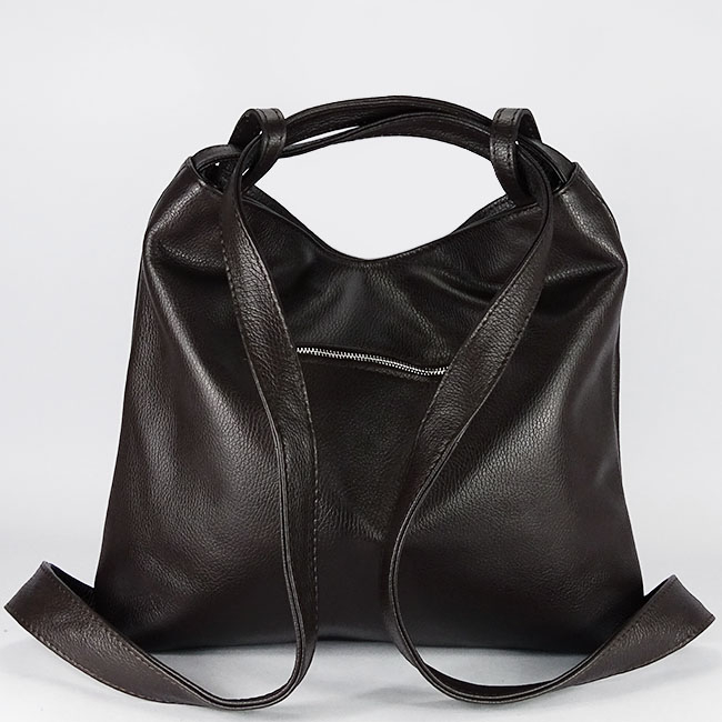 Geanta cafenie din piele naturala 2 in 1 8919 132 [7]