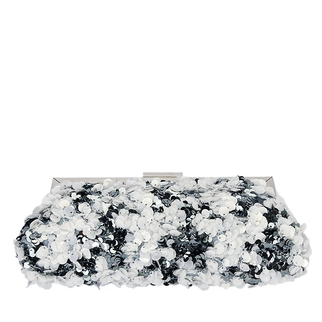 Geanta clutch alb/arginitiu cu paiete BMN-1248 06 [5]