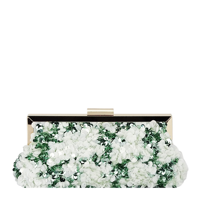 Geanta clutch alb/verde cu paiete BMN-1248 06 [2]